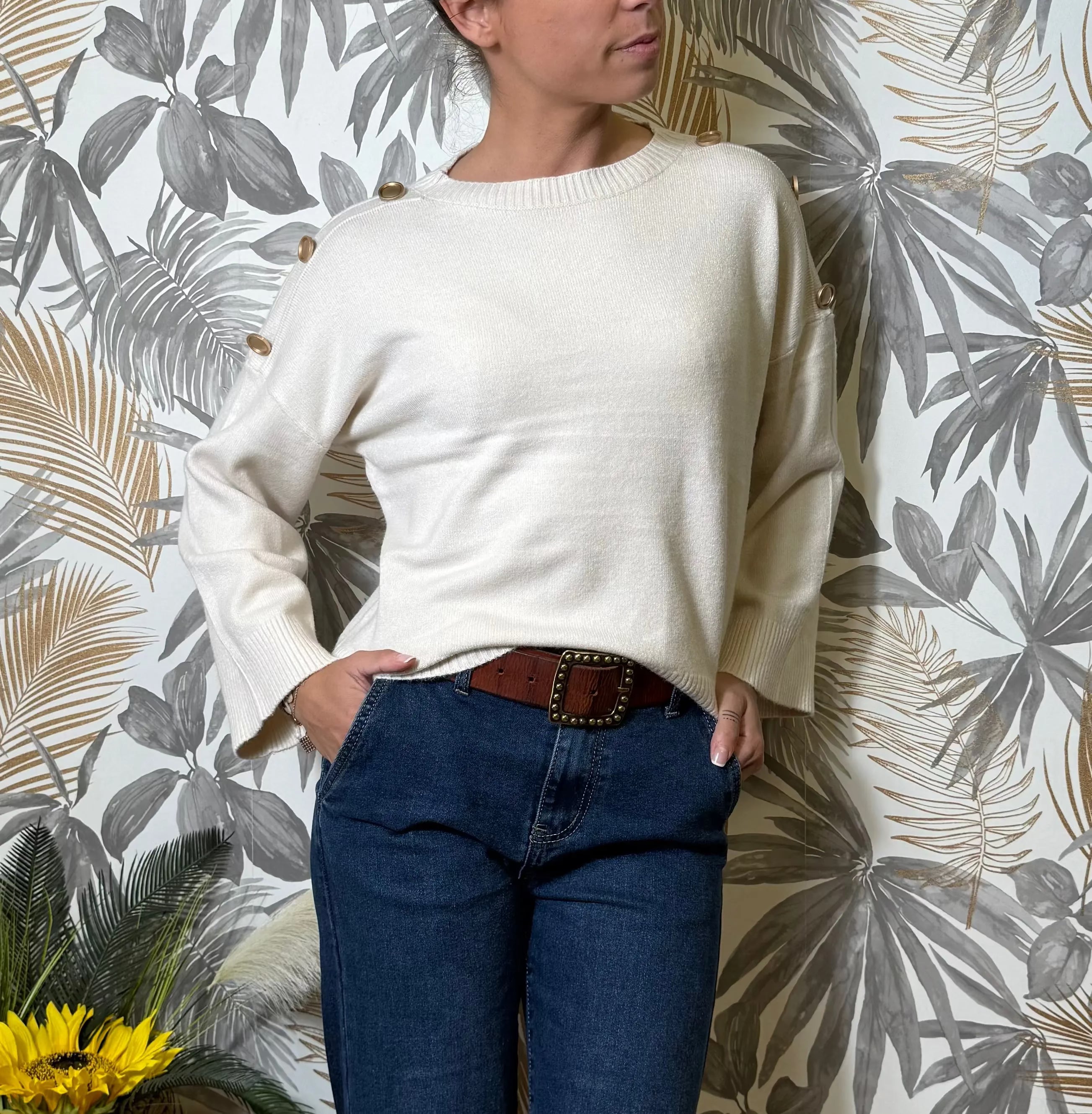 Pull Josine Blanc Le Vestiaire de Charline