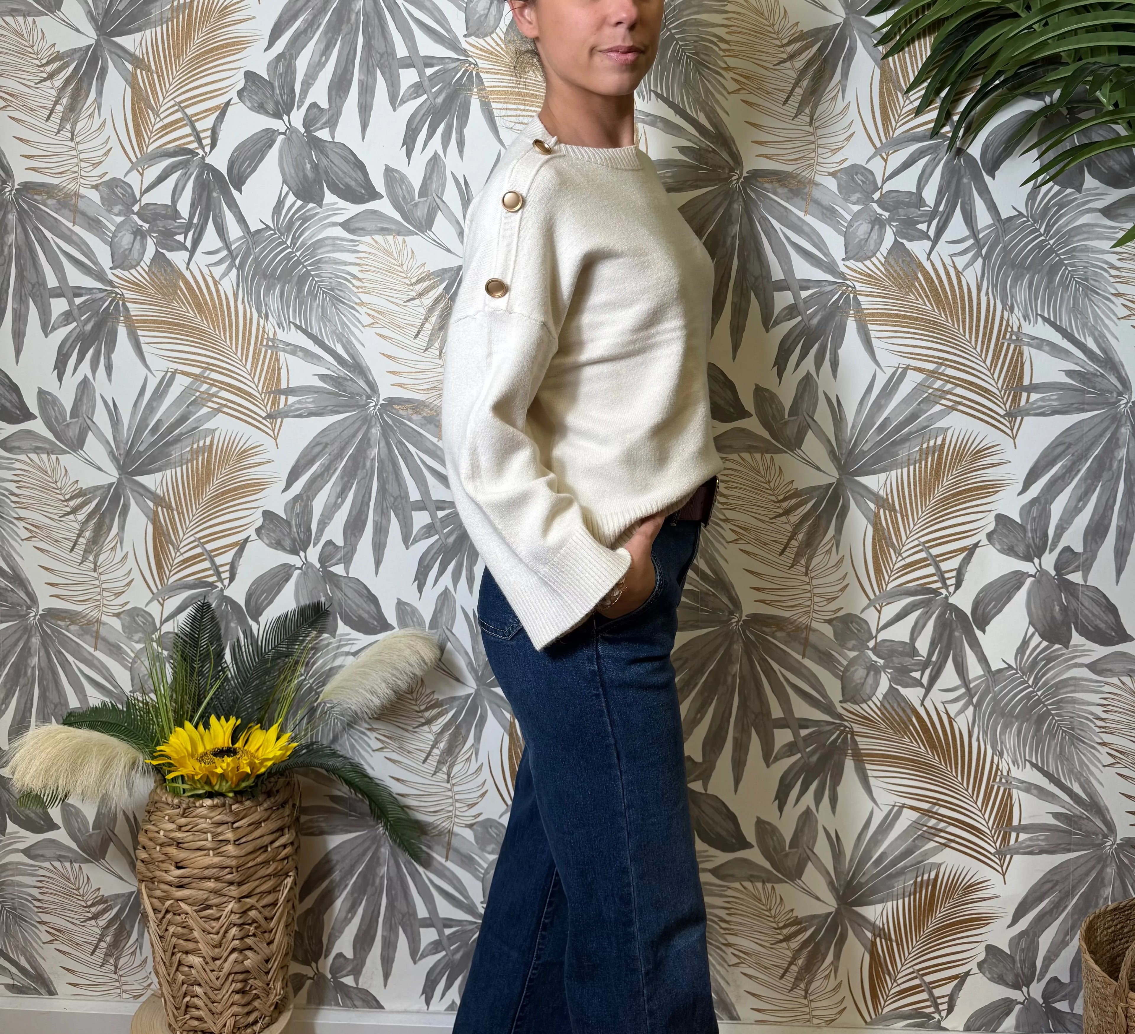 Pull Josine Blanc Le Vestiaire de Charline