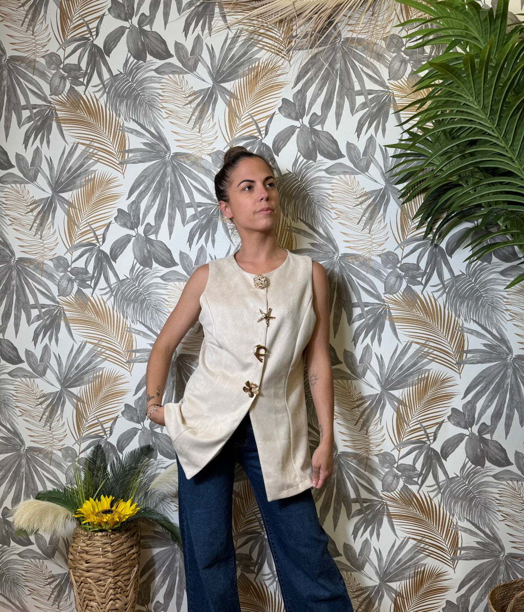 Top coquillage Lait cru Le Vestiaire de Charline