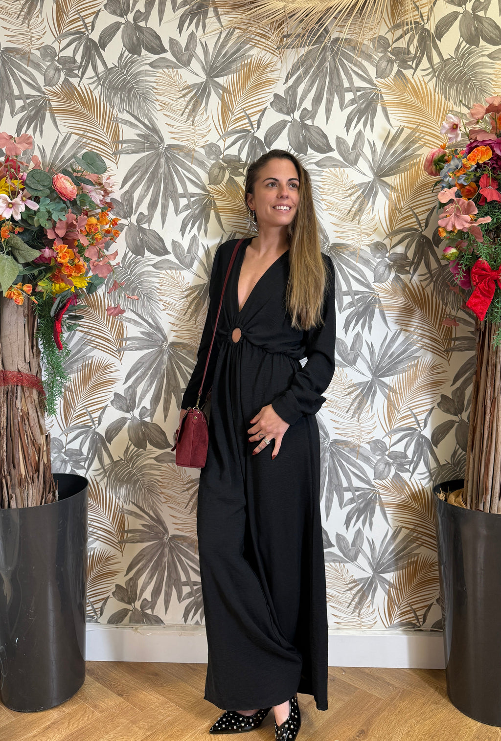 Combinaison noire à anneau central – Style chic et intemporel Le Vestiaire de Charline