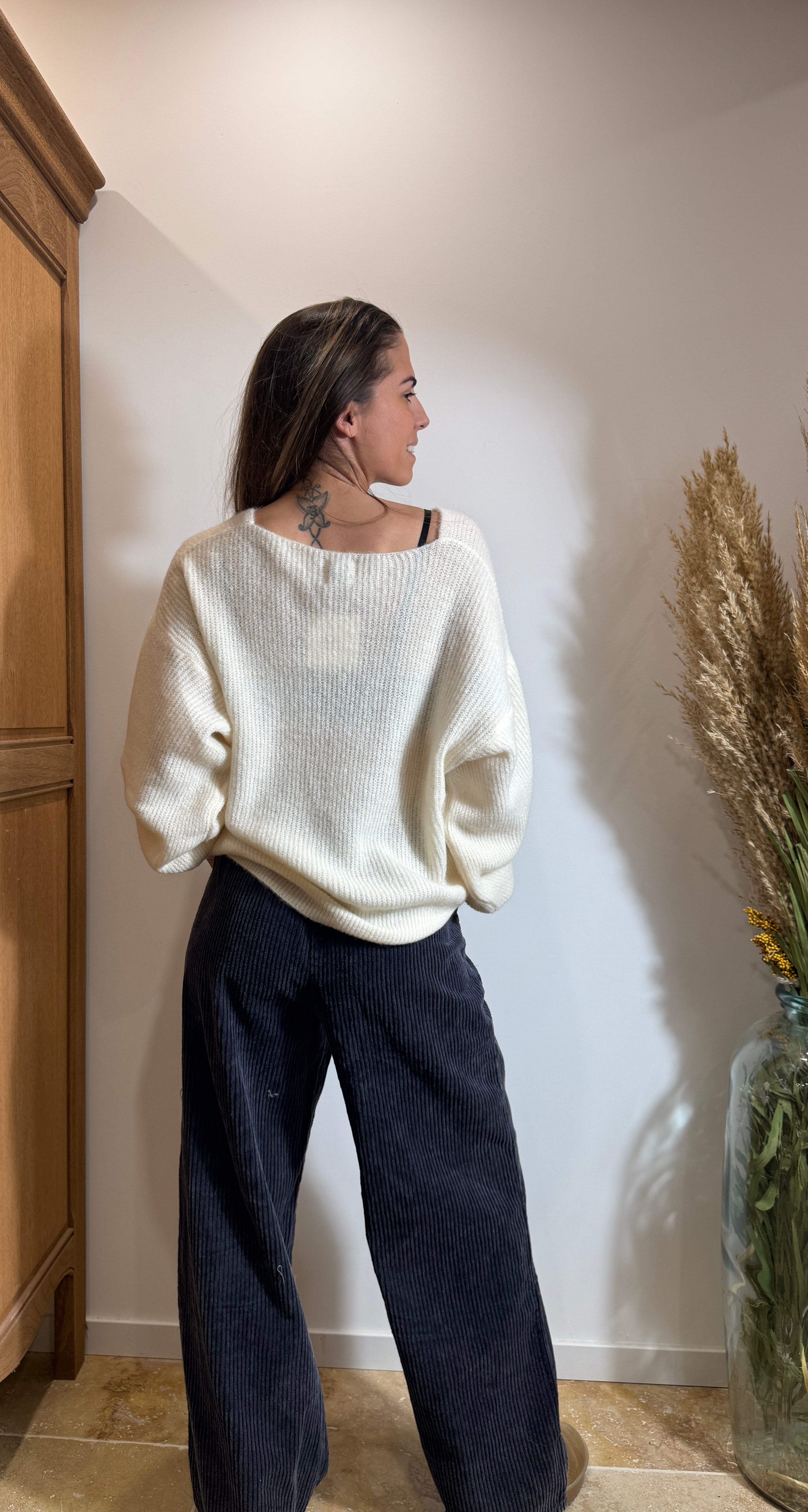 Pantalon velours bleu marine – 100% coton Le Vestiaire de Charline