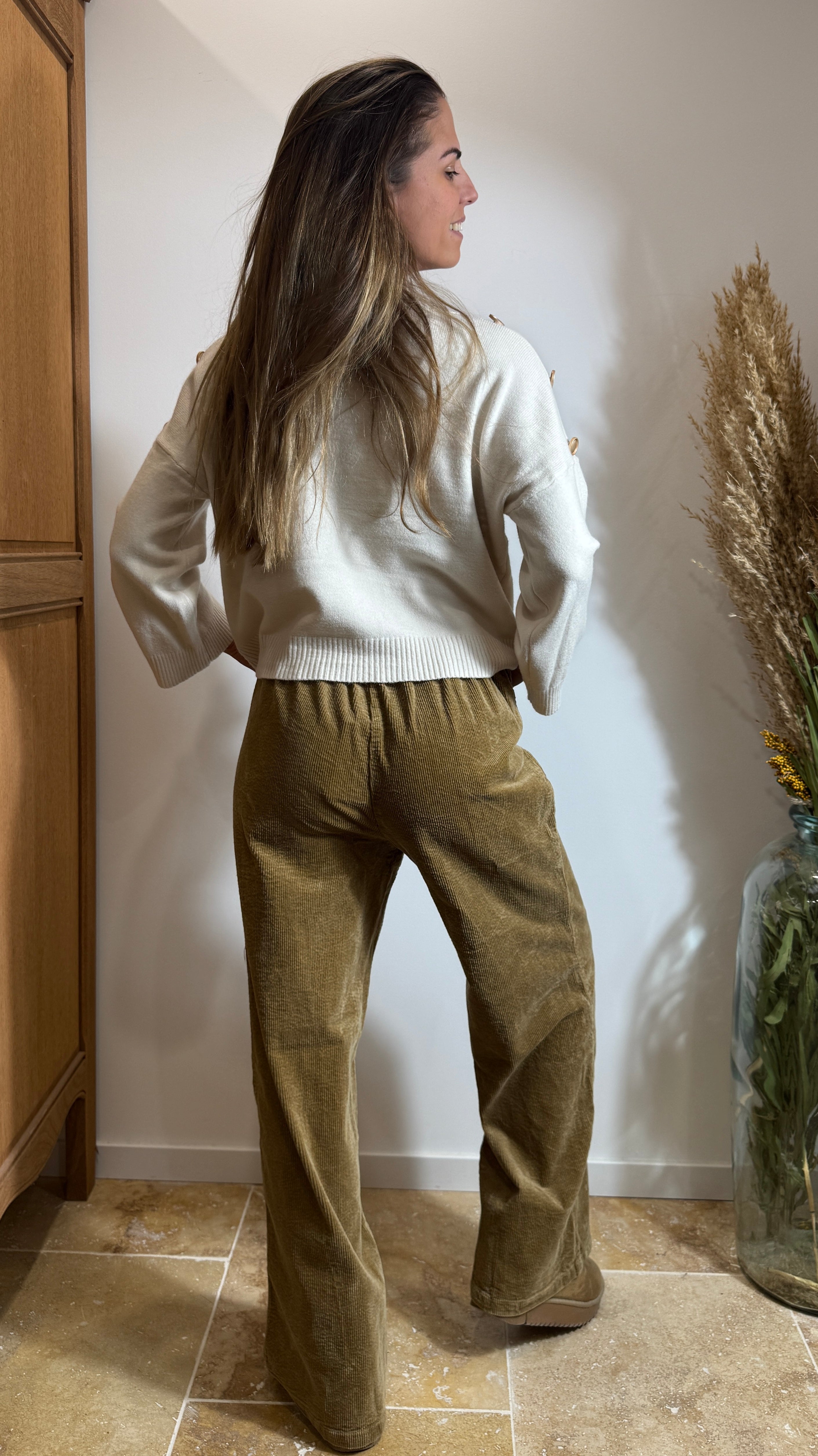 Pantalon velours Camel – 100% coton Le Vestiaire de Charline