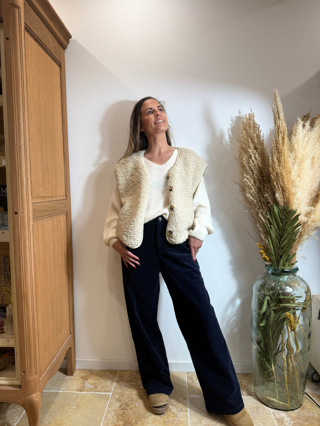 Pantalon velours Bleu Marine – 100% coton Le Vestiaire de Charline