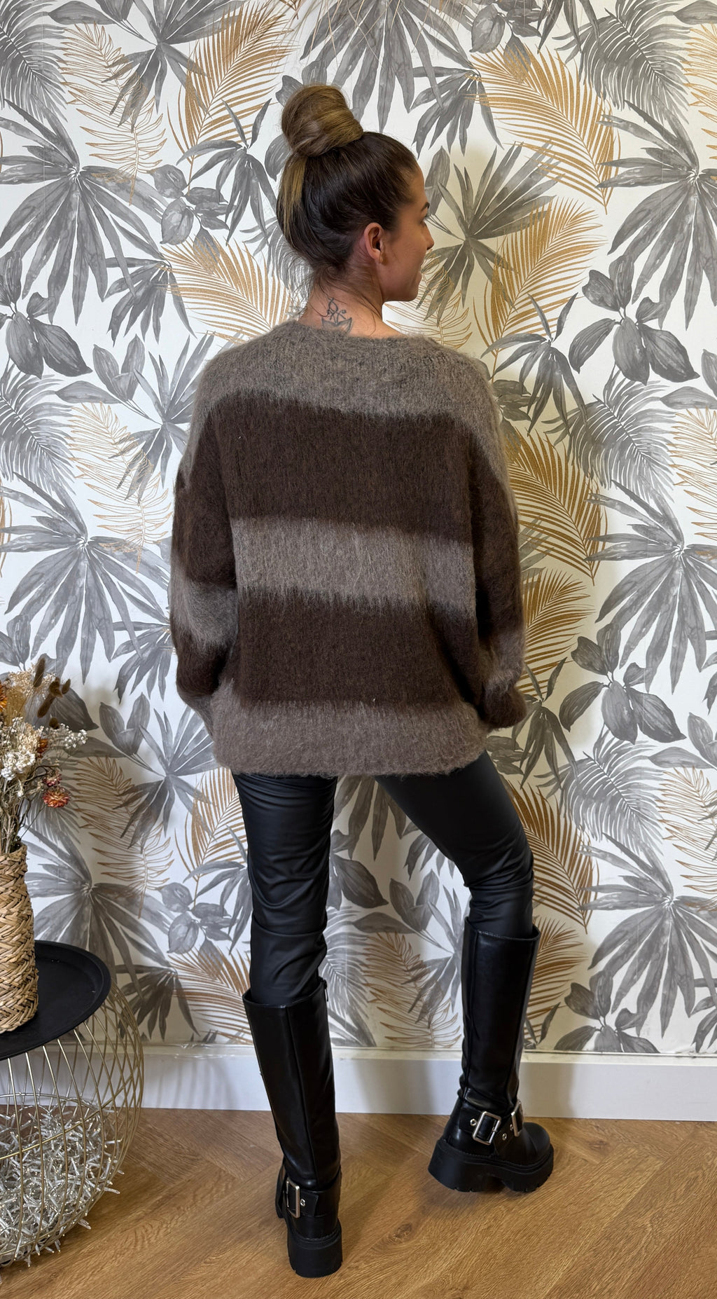 Pull Rayé Douceur – Marron & Taupe Le Vestiaire de Charline