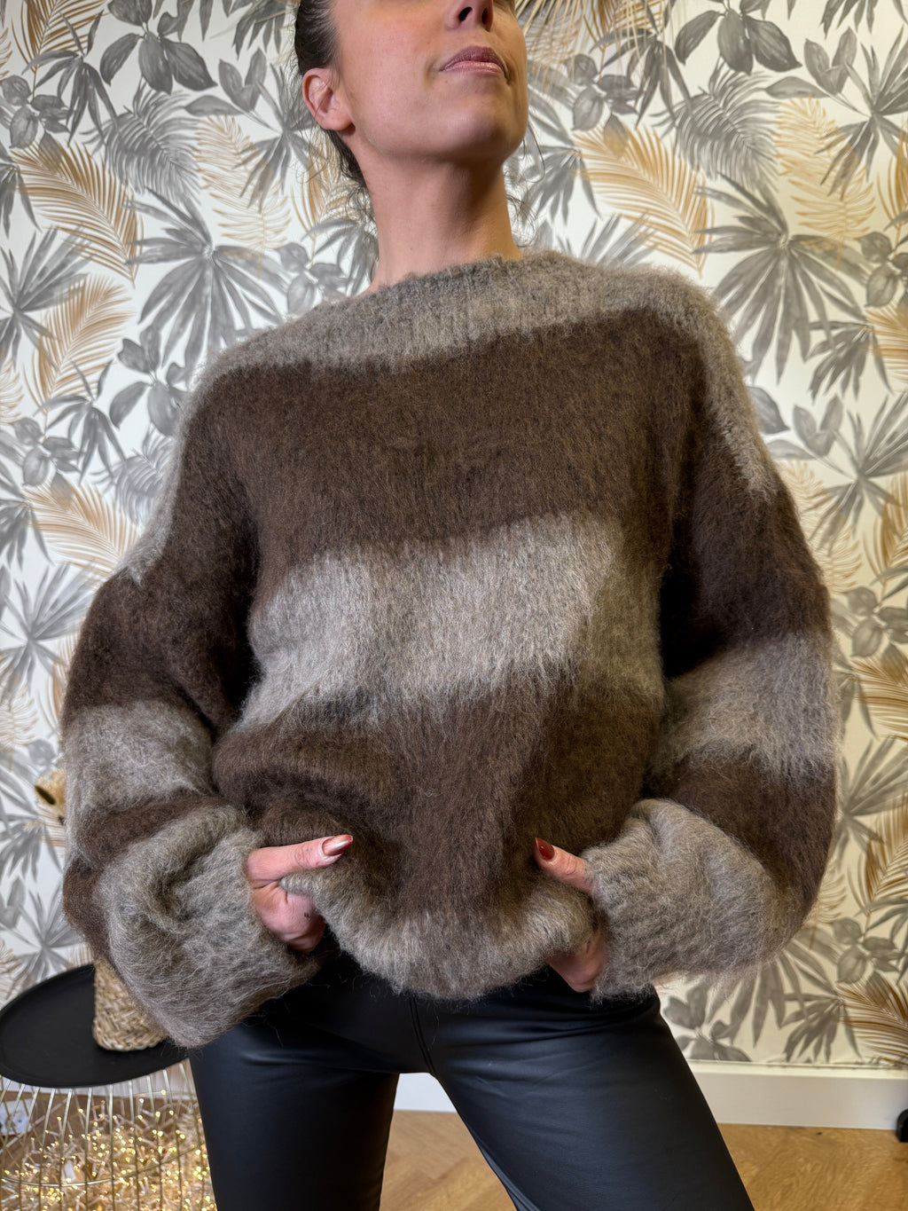 Pull Rayé Douceur – Marron & Taupe Le Vestiaire de Charline