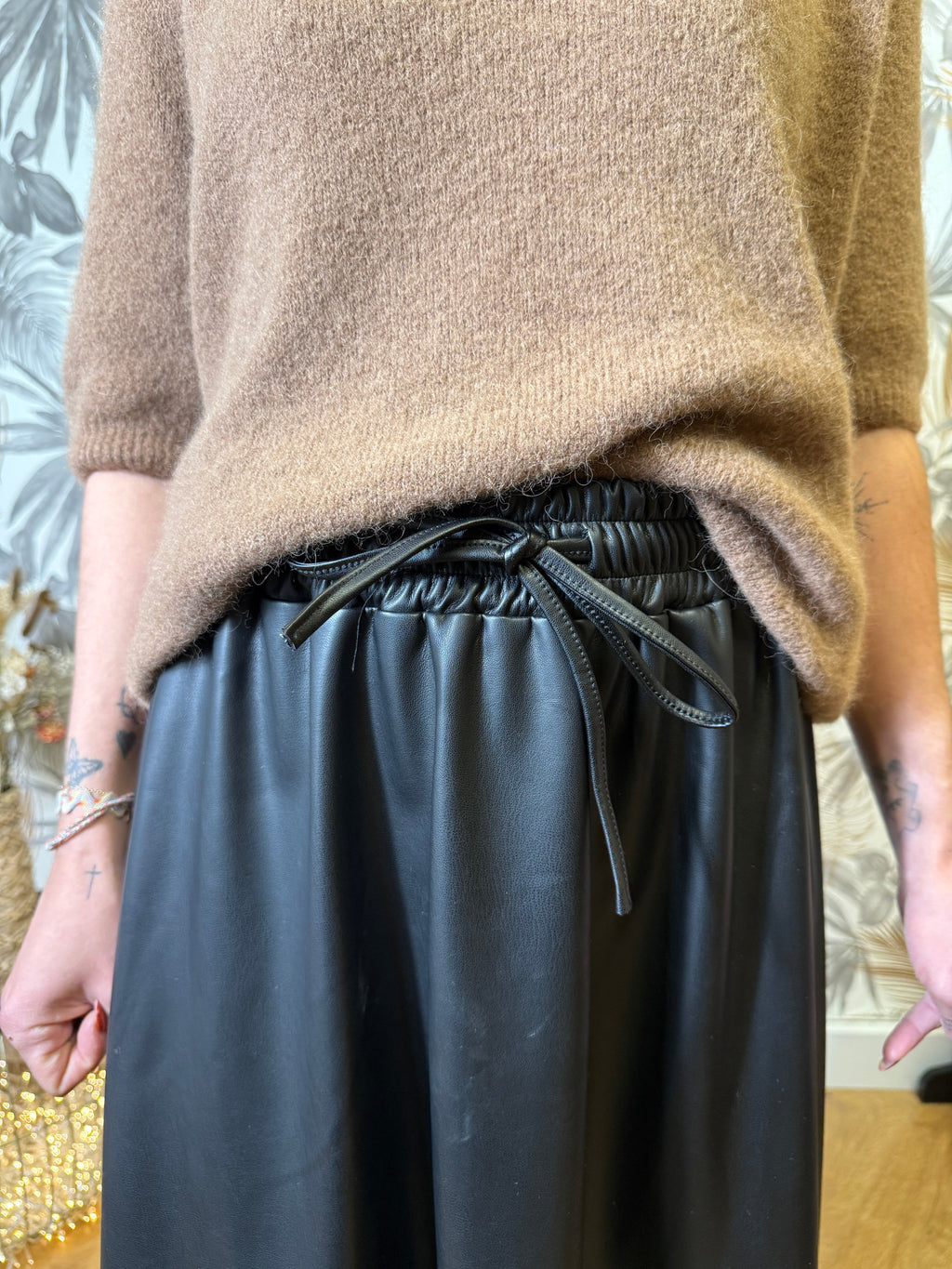 Jupe Longue Simili Cuir – Noir Le Vestiaire de Charline