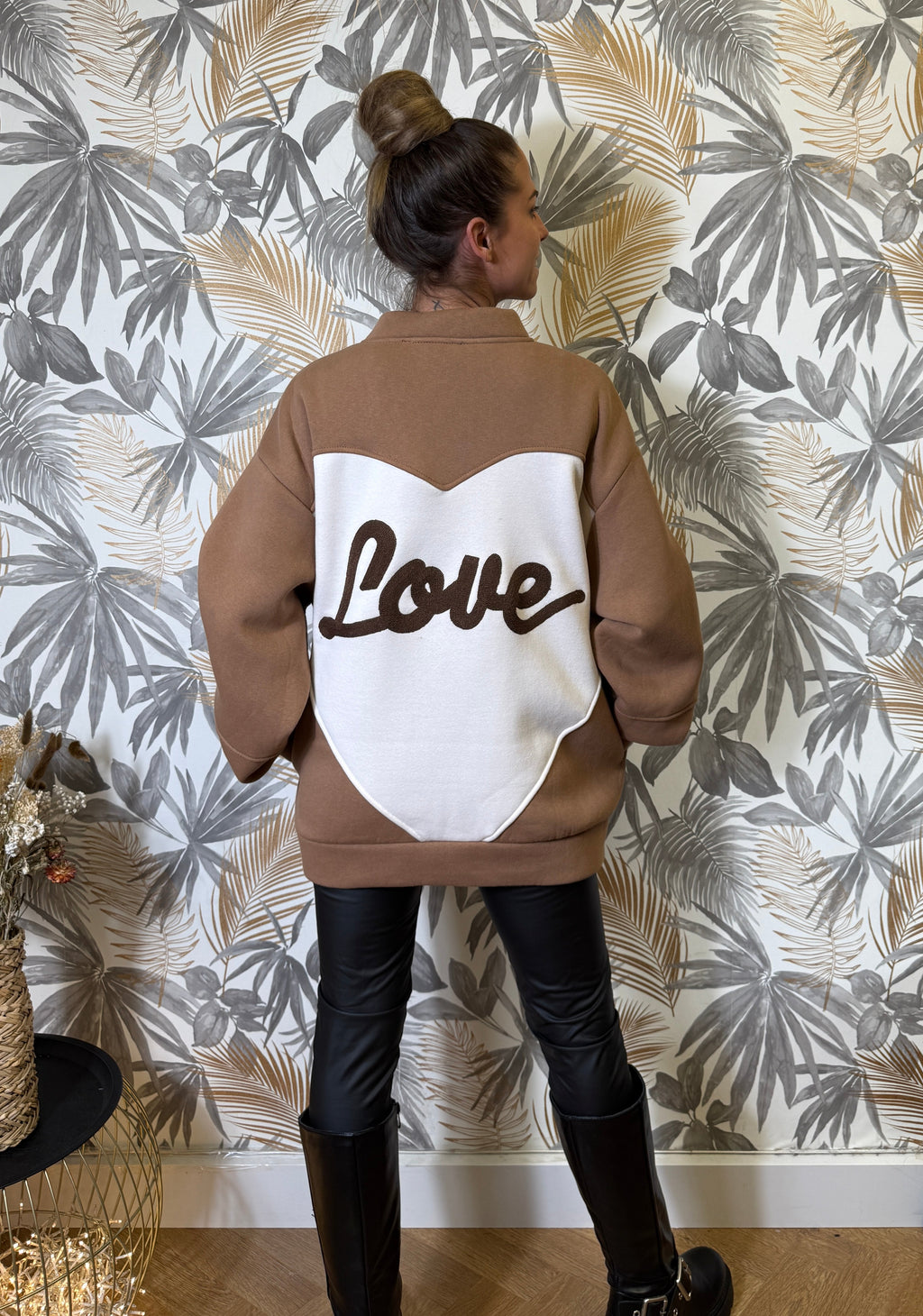 Veste Love Oversize – Camel & Blanc Le Vestiaire de Charline