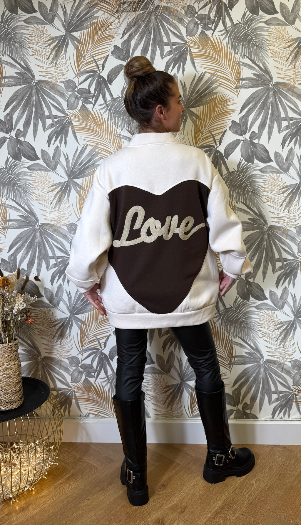 Veste Love Oversize – Crème & Chocolat Le Vestiaire de Charline
