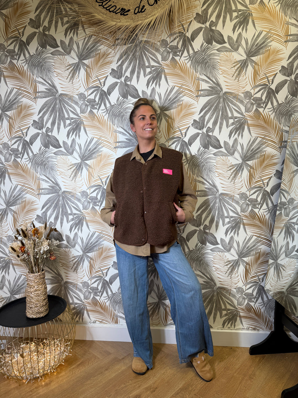 Gilet Sans Manches Teddy – Marron Le Vestiaire de Charline