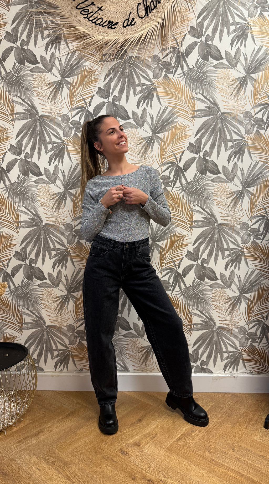 Pull pailleté argent – Maille douce et lumineuse Le Vestiaire de Charline