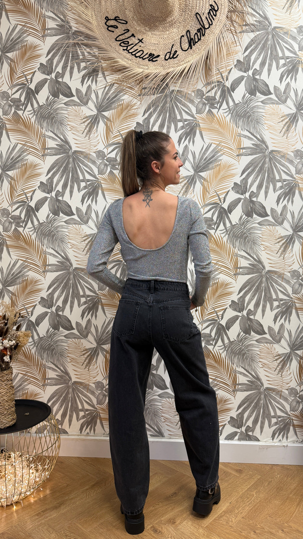 Pull pailleté argent – Maille douce et lumineuse Le Vestiaire de Charline