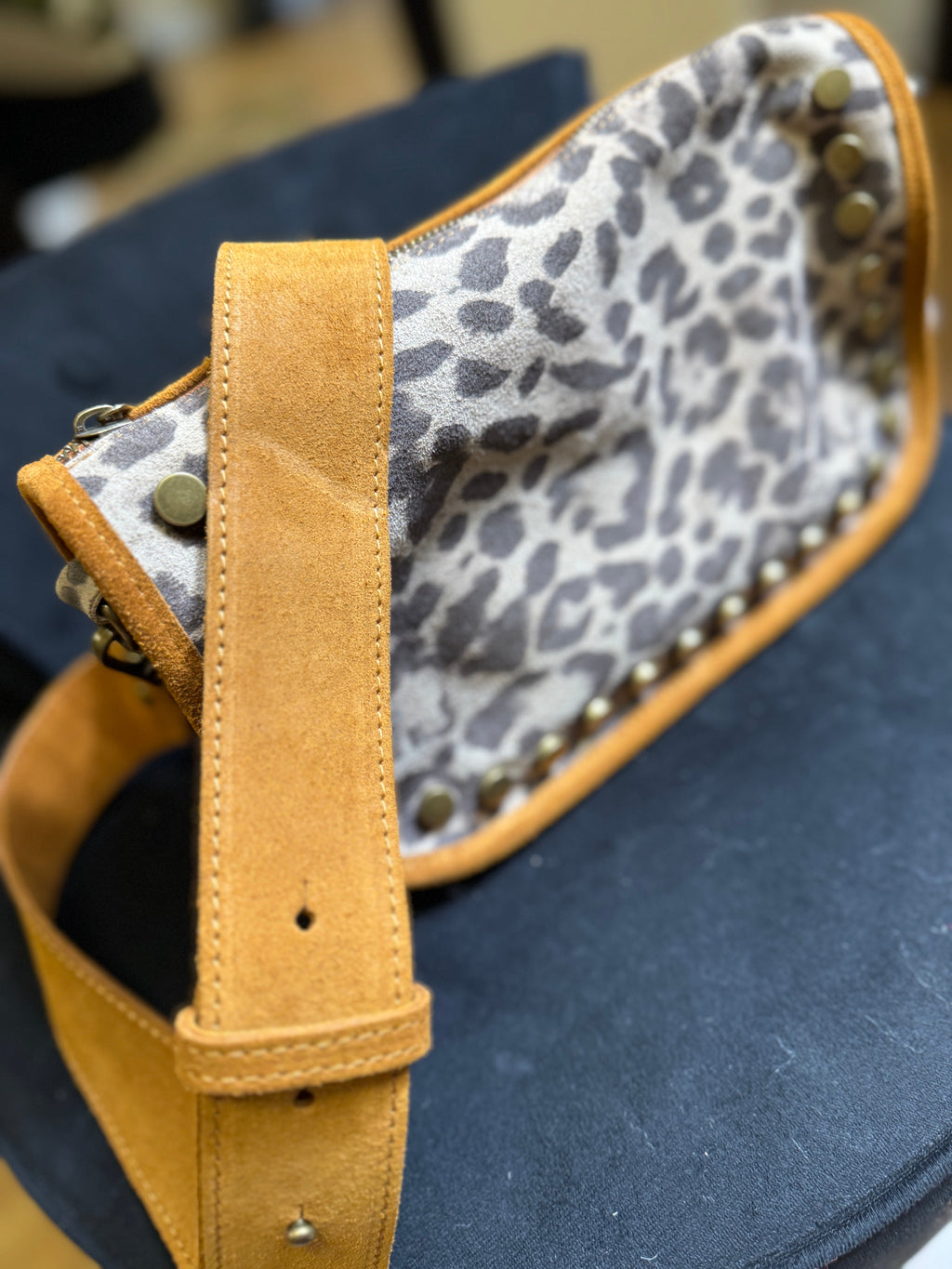 Sac Léopard avec Anse – 100% Cuir Le Vestiaire de Charline