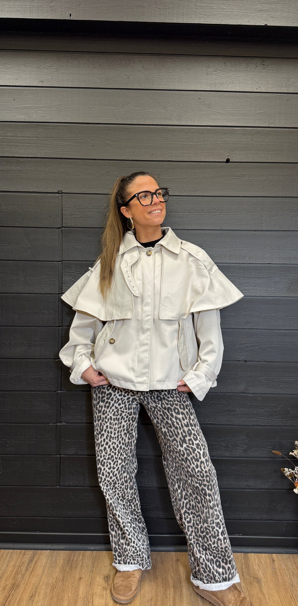 Veste beige femme courte – style moderne et casual chic Le Vestiaire de Charline