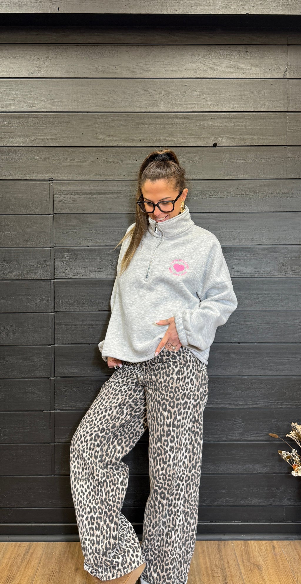 Sweat gris col zippé – style casual chic Le Vestiaire de Charline