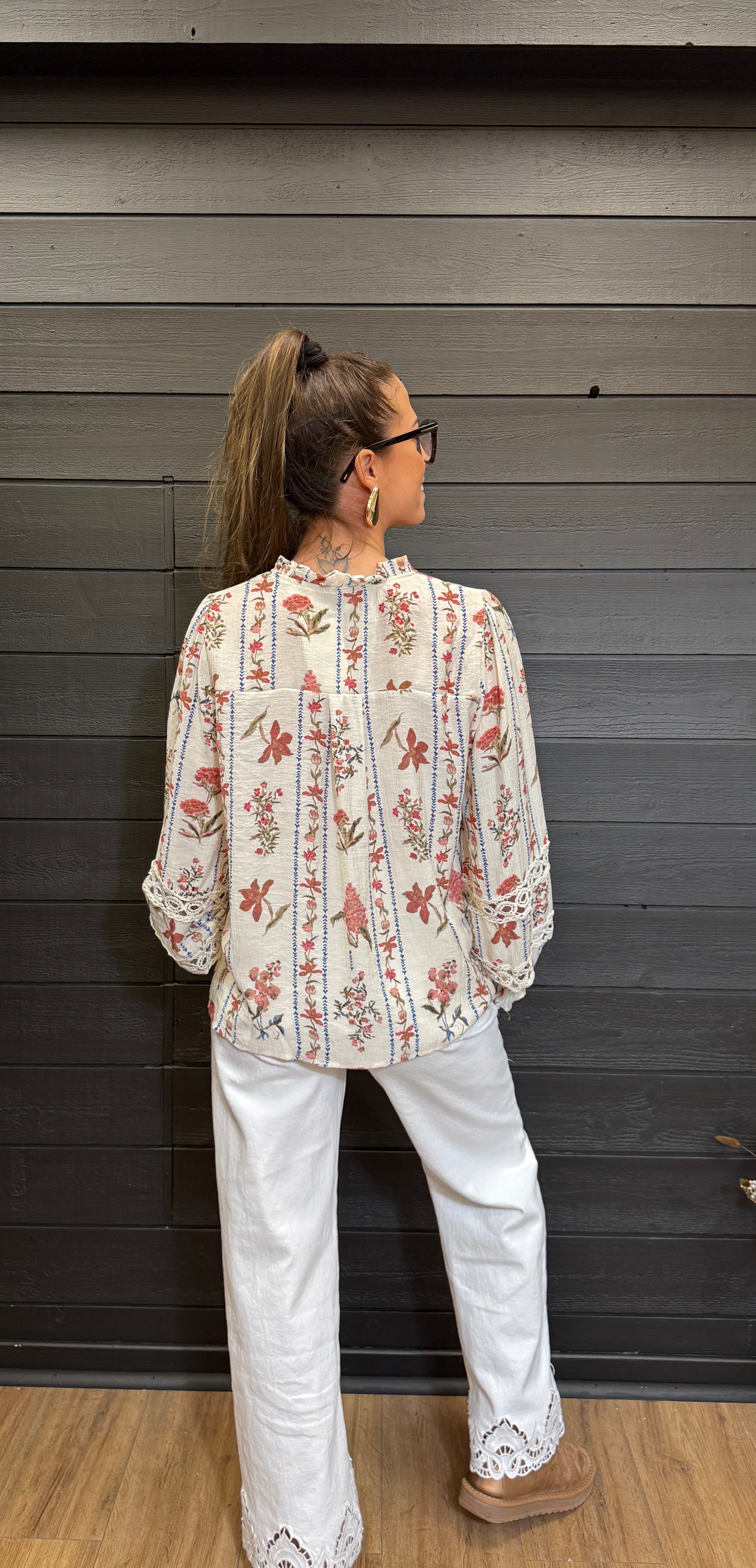 Chemise fleurie – blouse fluide esprit bohème Le Vestiaire de Charline