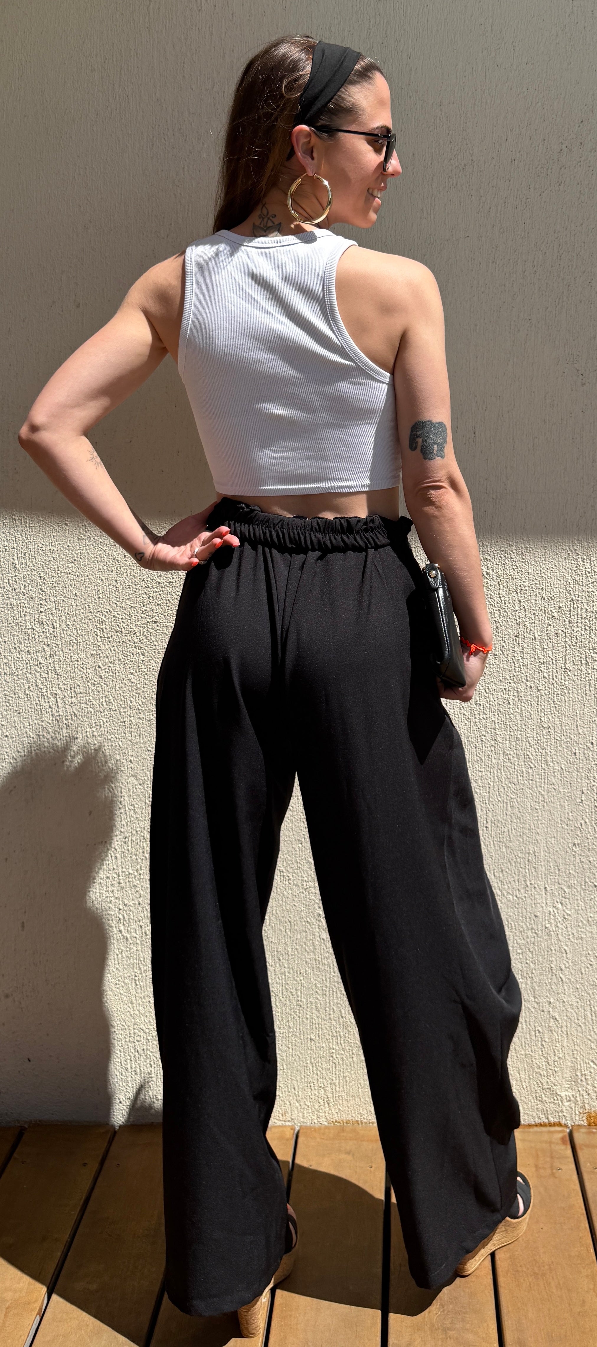 Pantalon noir fluide femme – Pantalon taille haute élégant et confortable Le Vestiaire de Charline