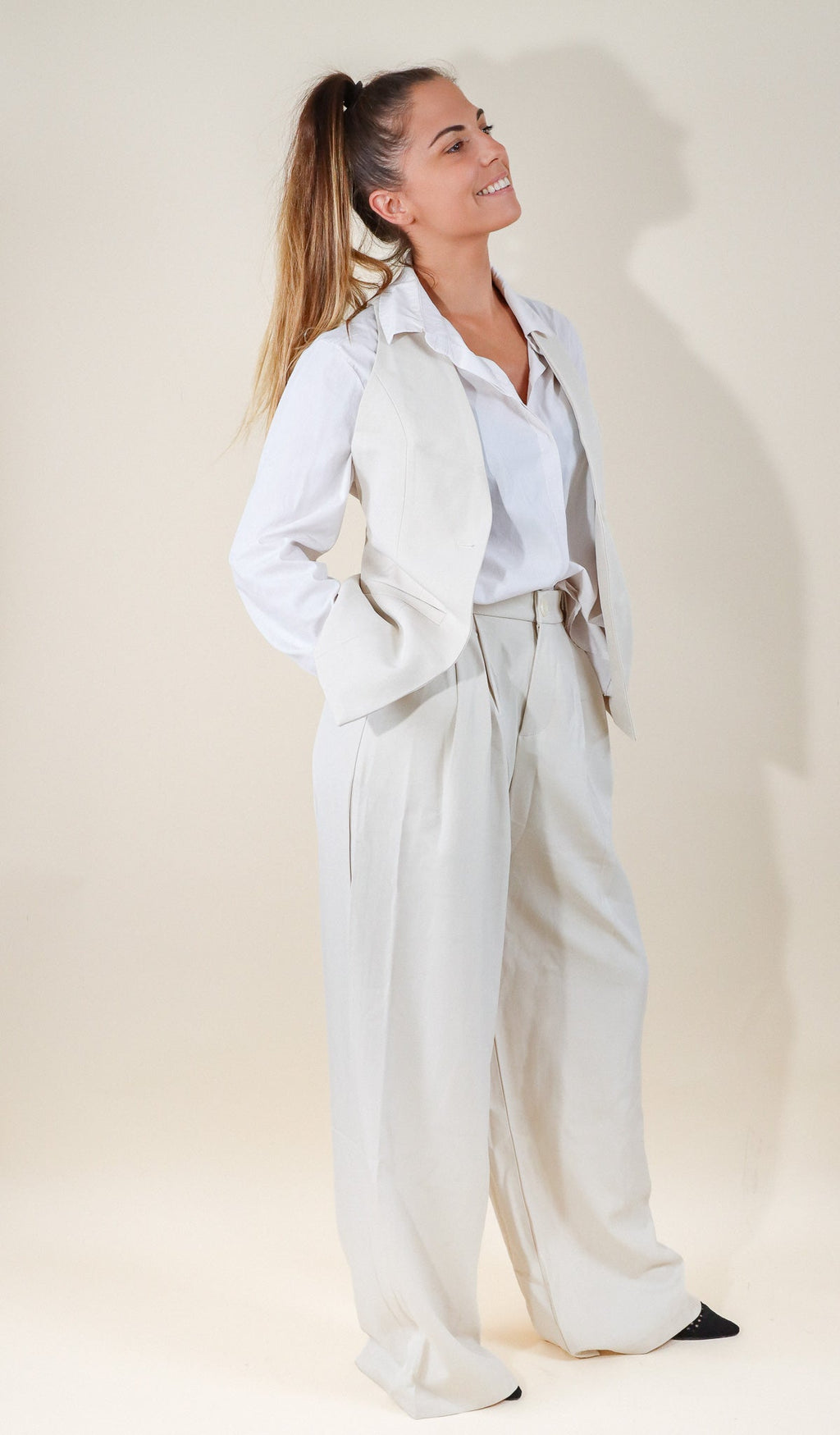 VESTE SANS MANCHE - BEIGE Le Vestiaire de Charline