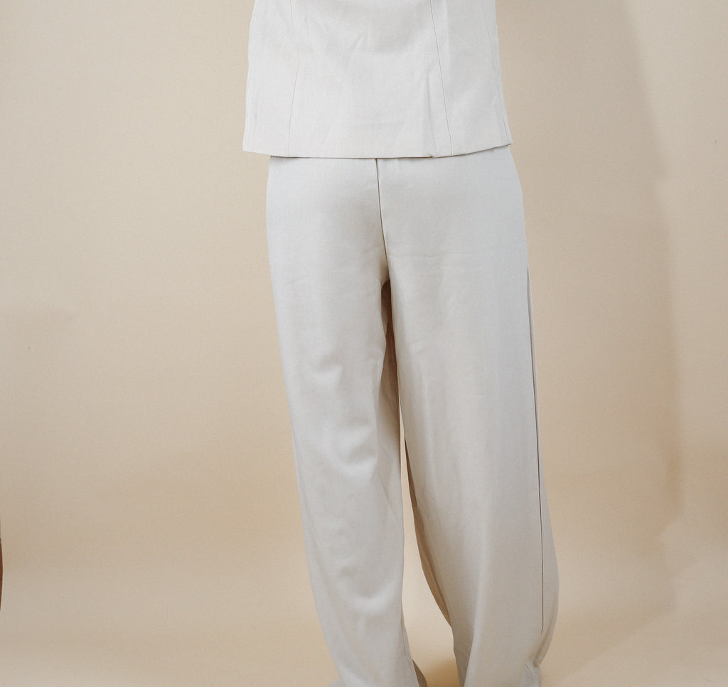 PANTALON LARGE - BEIGE Le Vestiaire de Charline