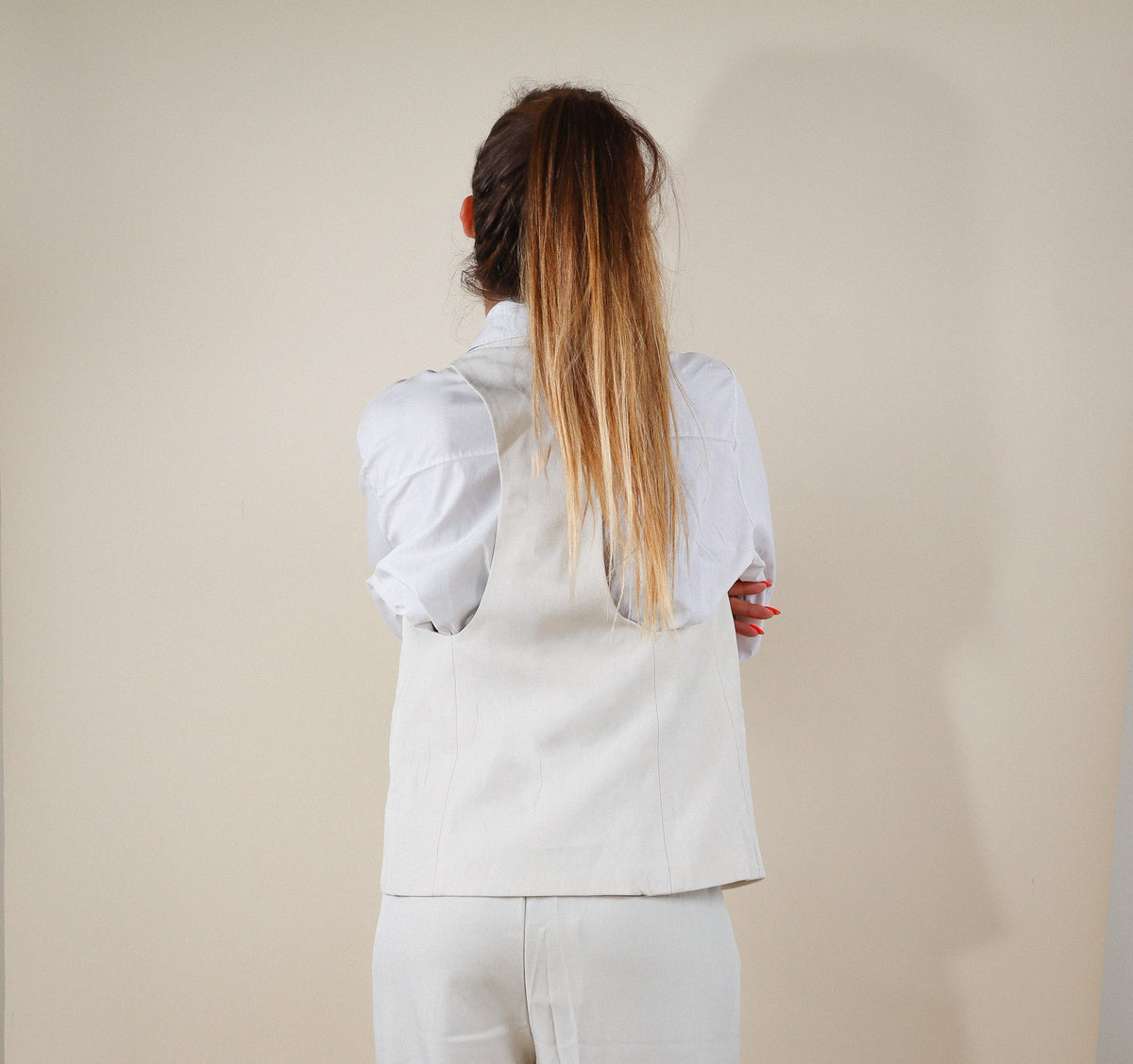 VESTE SANS MANCHE - BEIGE Le Vestiaire de Charline