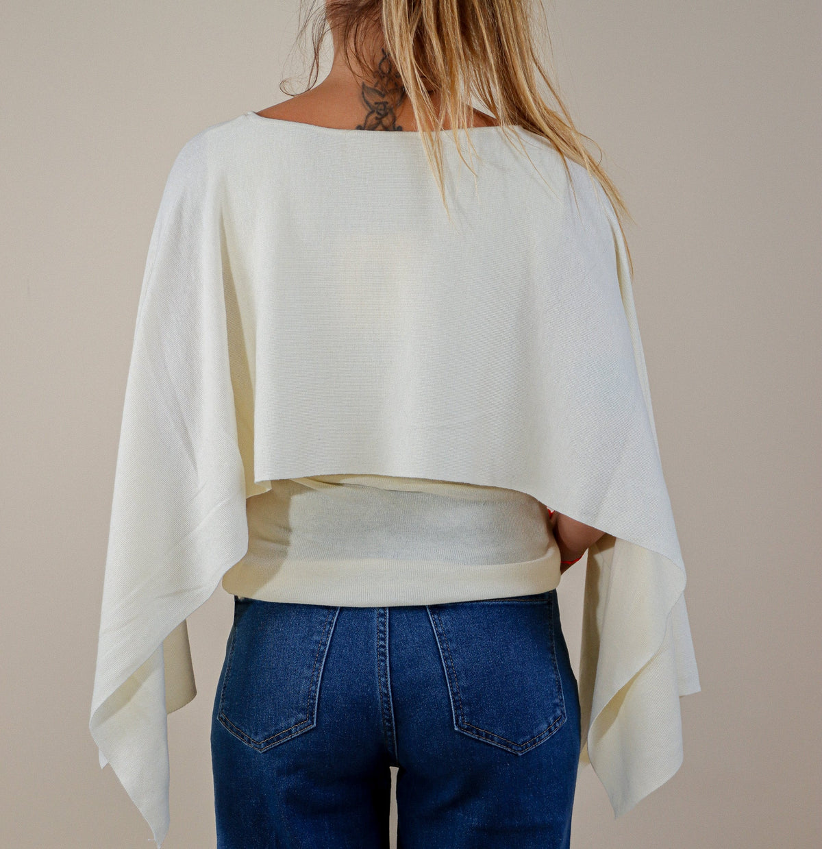 PULL PONCHO - ECRU Le Vestiaire de Charline