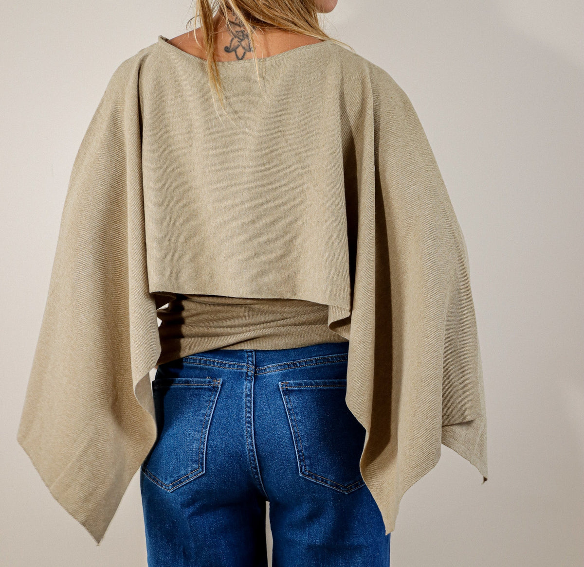 PULL PONCHO - KAKI Le Vestiaire de Charline