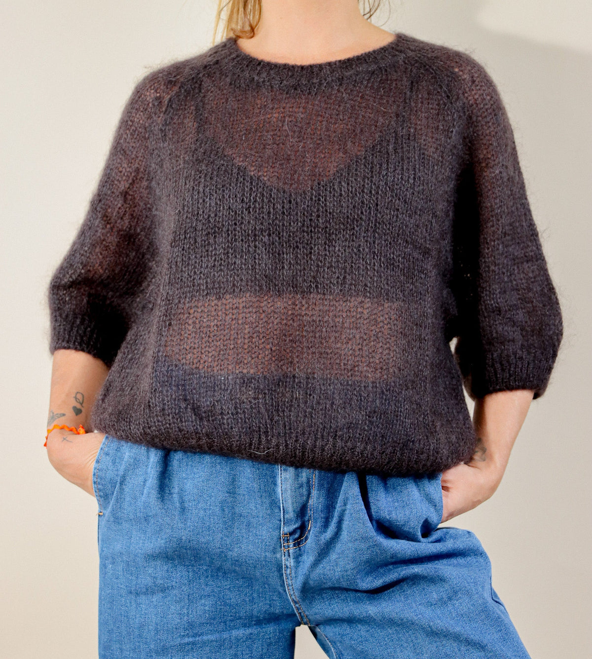 PULL MOHAIR - NOIR Le Vestiaire de Charline