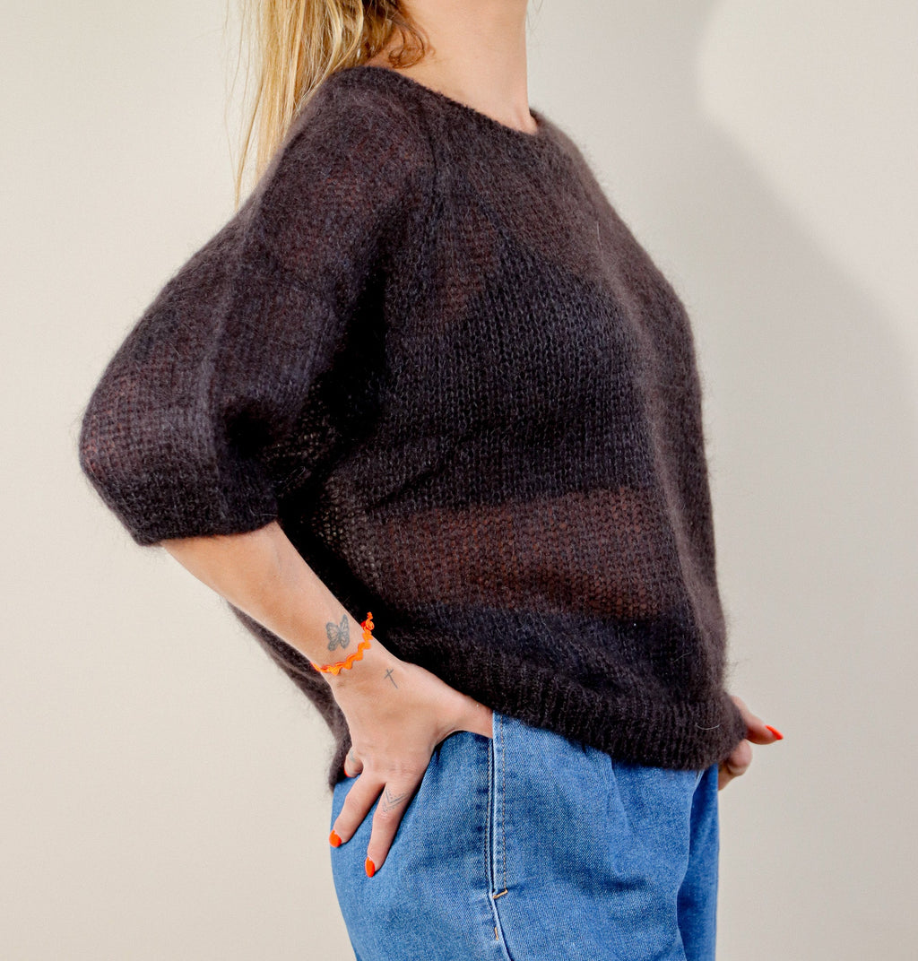 PULL MOHAIR - NOIR Le Vestiaire de Charline