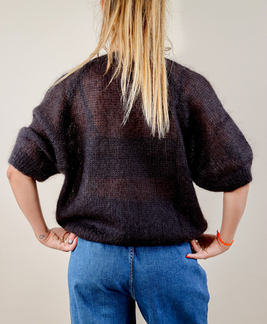 PULL MOHAIR - NOIR Le Vestiaire de Charline