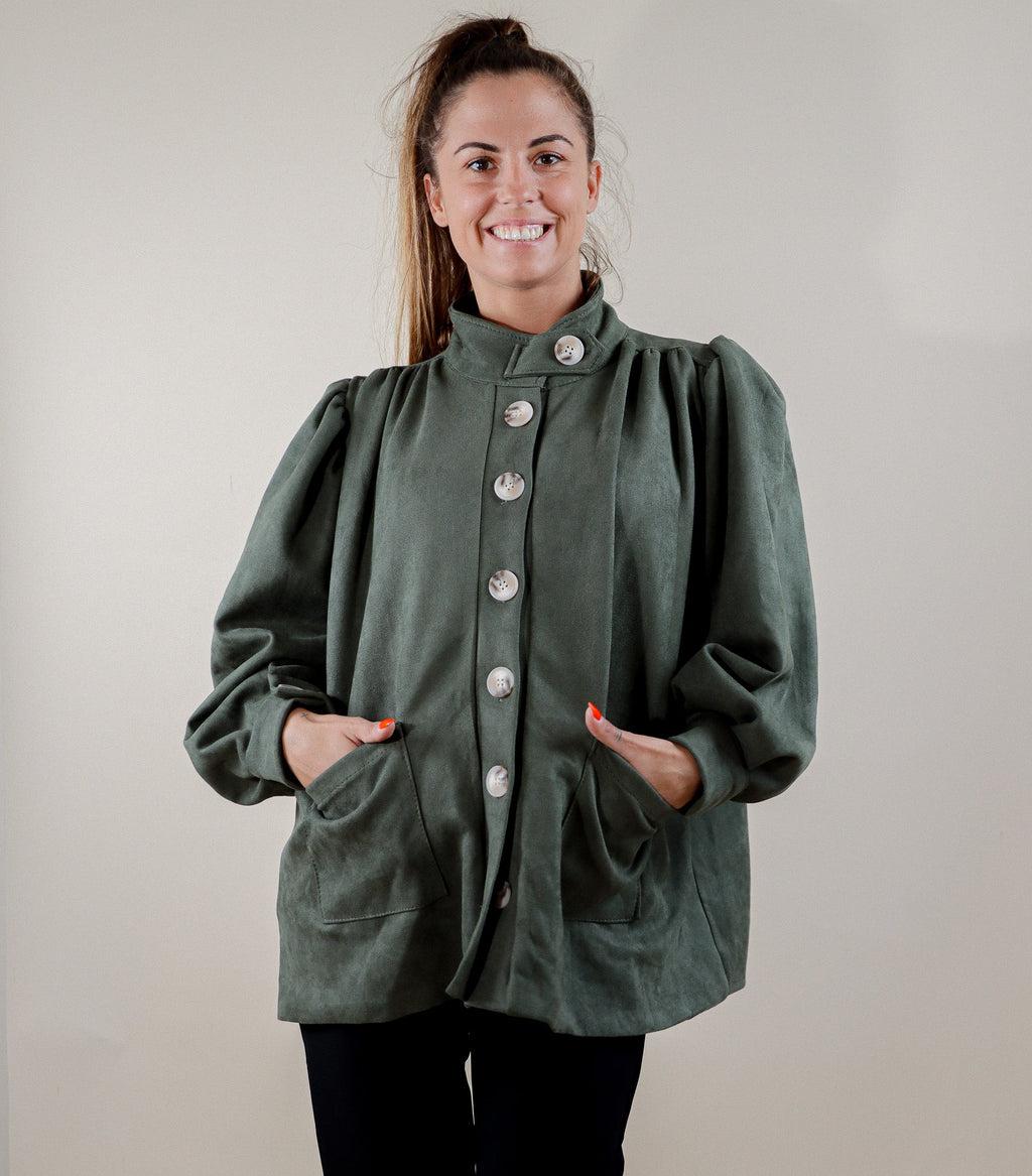 VESTE MANCHES BOUFFANTES - KAKI Le Vestiaire de Charline