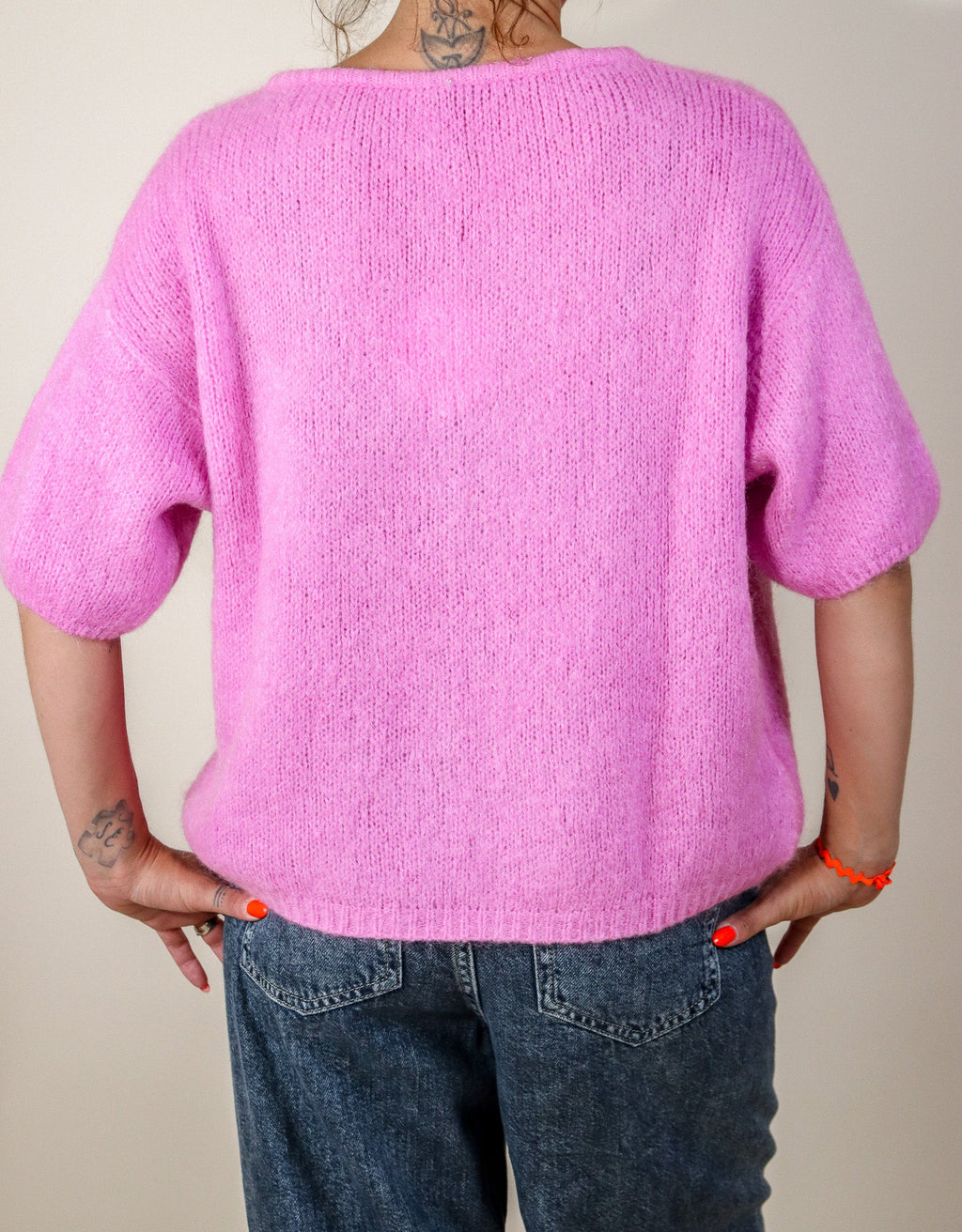 GILET "DRESS FOR YOURSELF" MANCHES COURTES - ROSE Le Vestiaire de Charline
