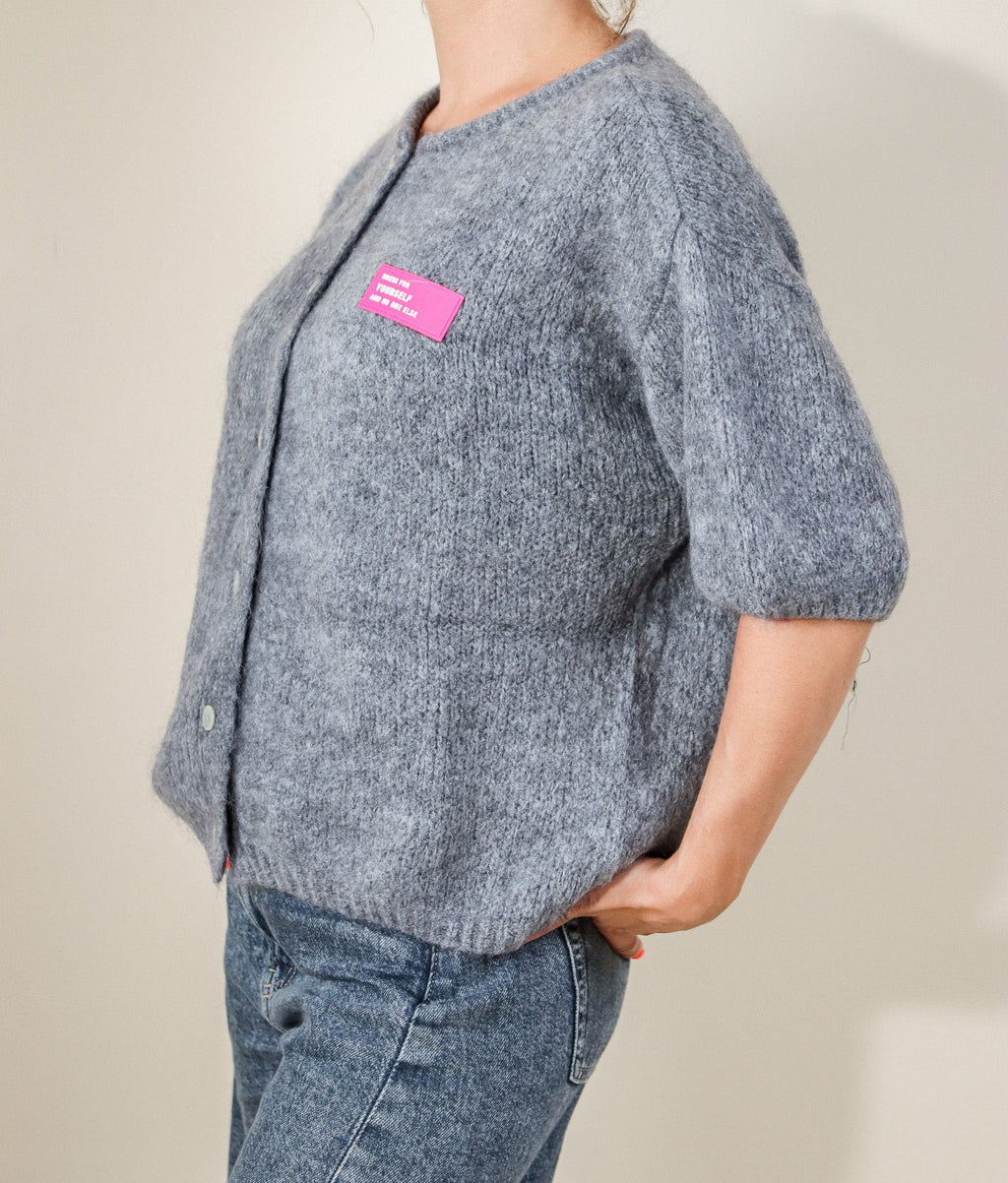 GILET "DRESS FOR YOURSELF" MANCHES COURTES - GRIS Le Vestiaire de Charline