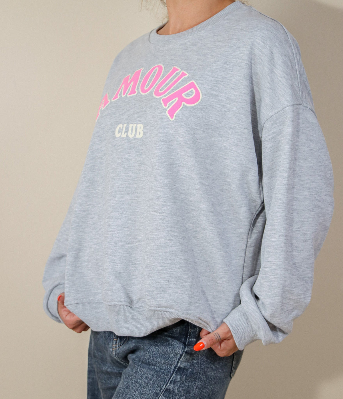 SWEAT AMOUR - GRIS Le Vestiaire de Charline