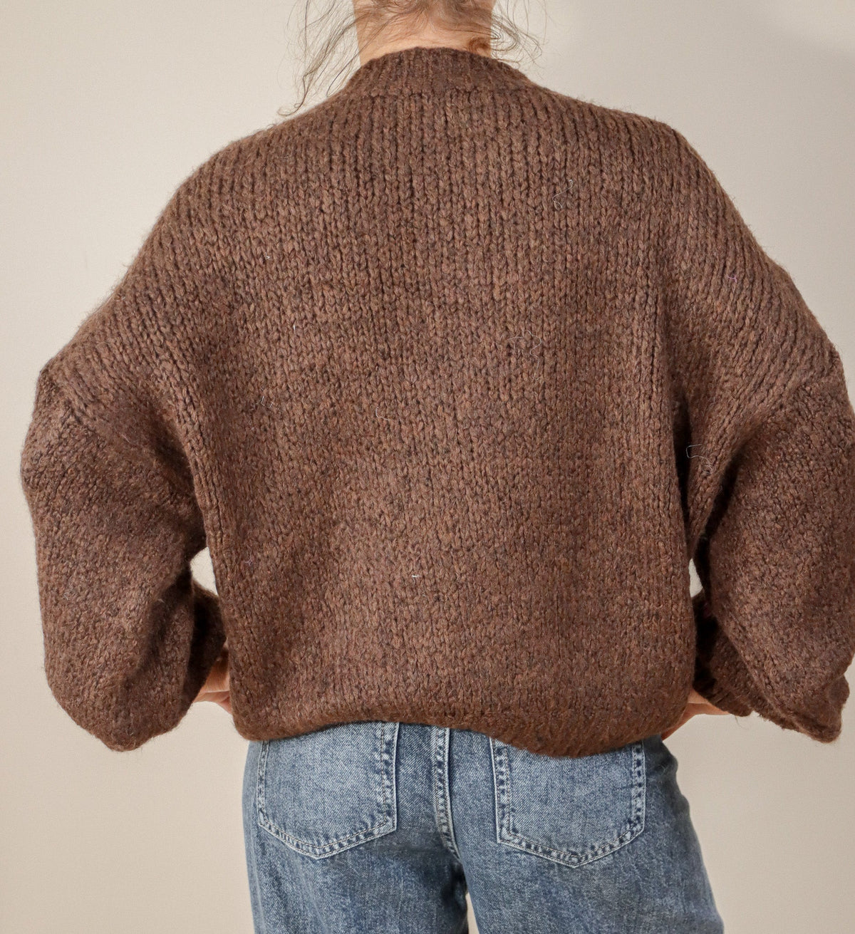 PULL MAILLE ÉTOILE - CHOCOLAT/ROSE Le Vestiaire de Charline
