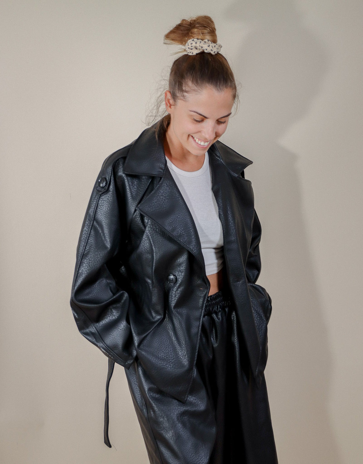 VESTE SIMILICUIR - NOIR Le Vestiaire de Charline