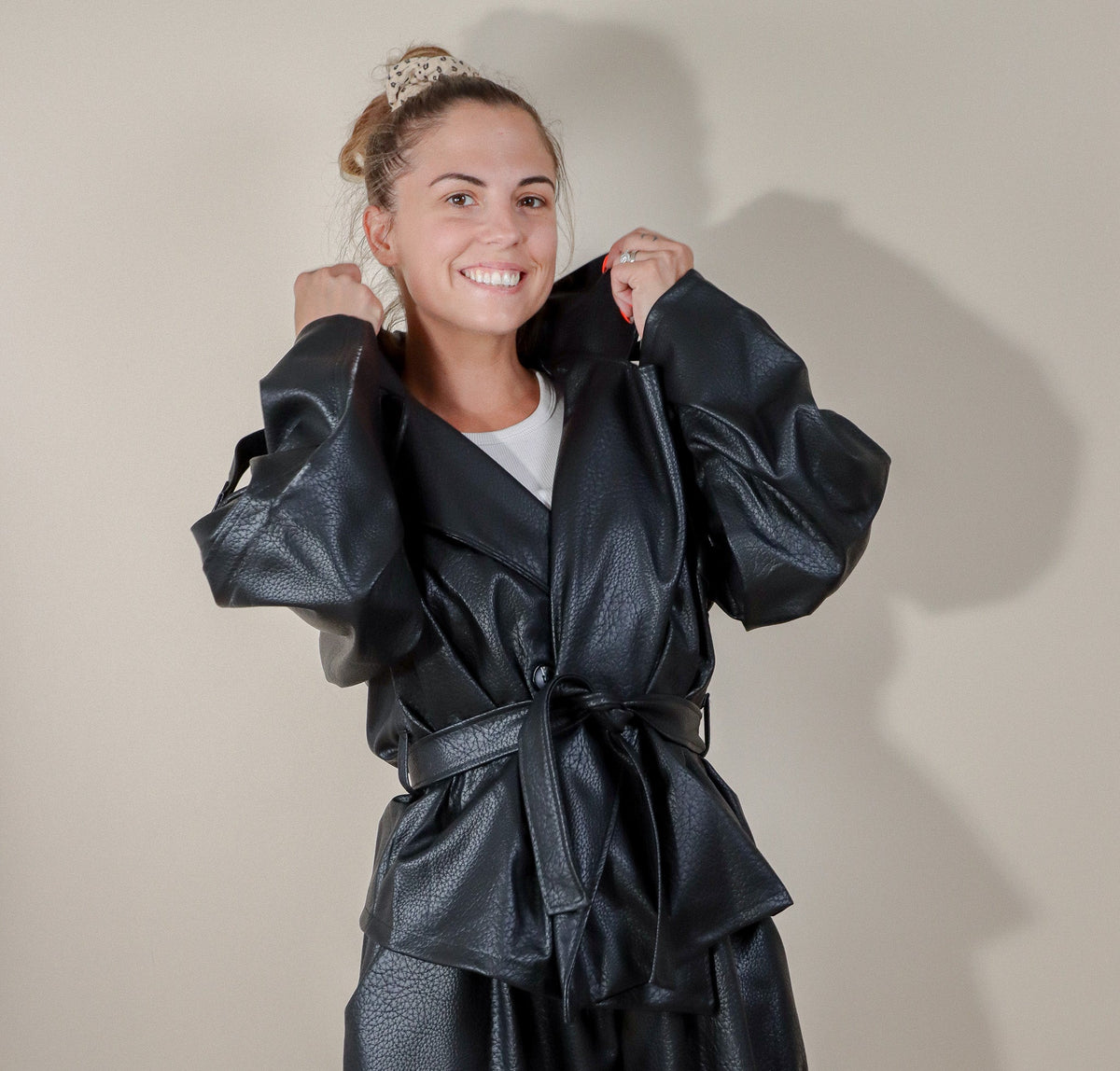 VESTE SIMILICUIR - NOIR Le Vestiaire de Charline