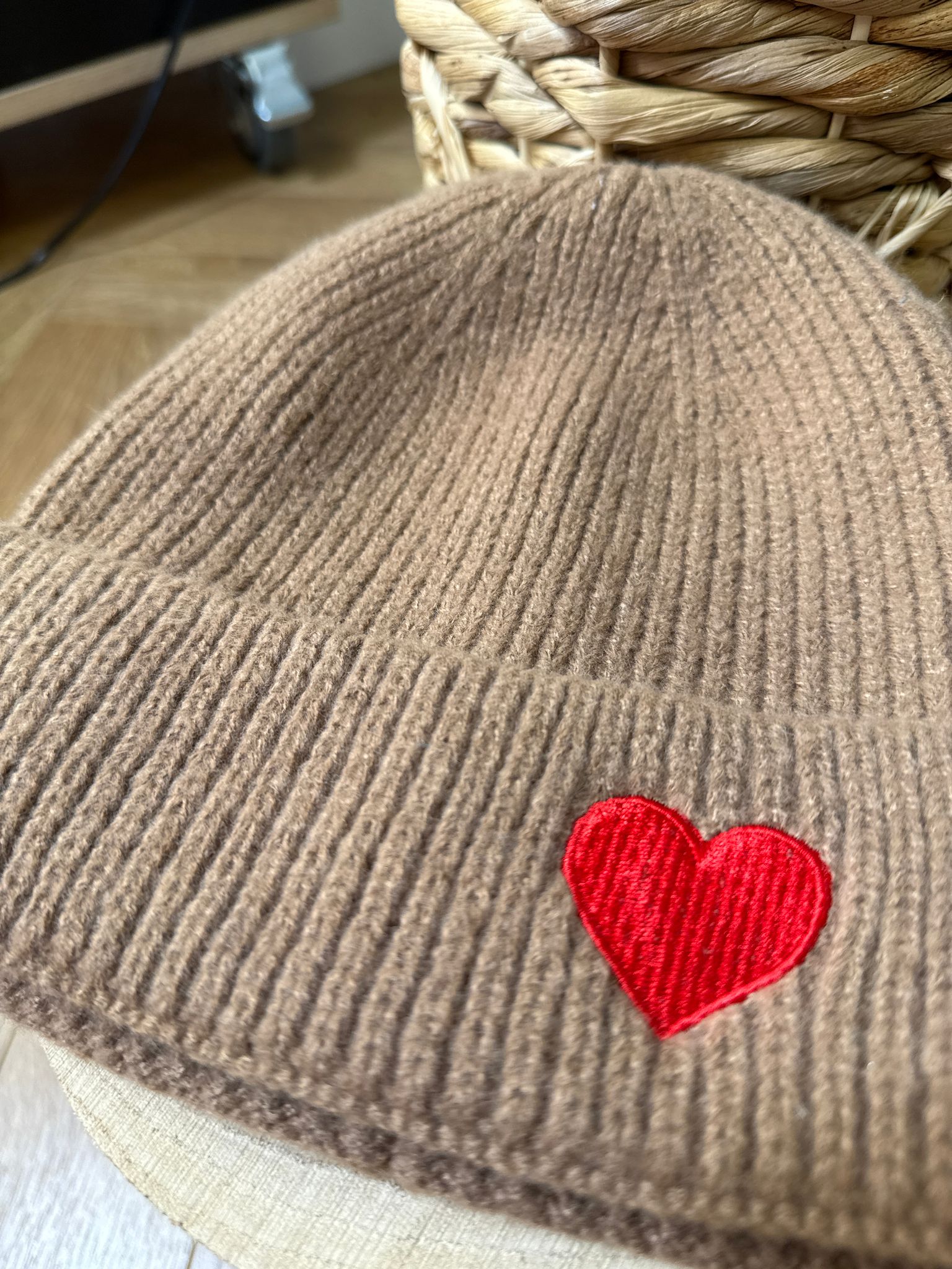 Bonnet Cœur Doux ❤️ Camel Le Vestiaire de Charline