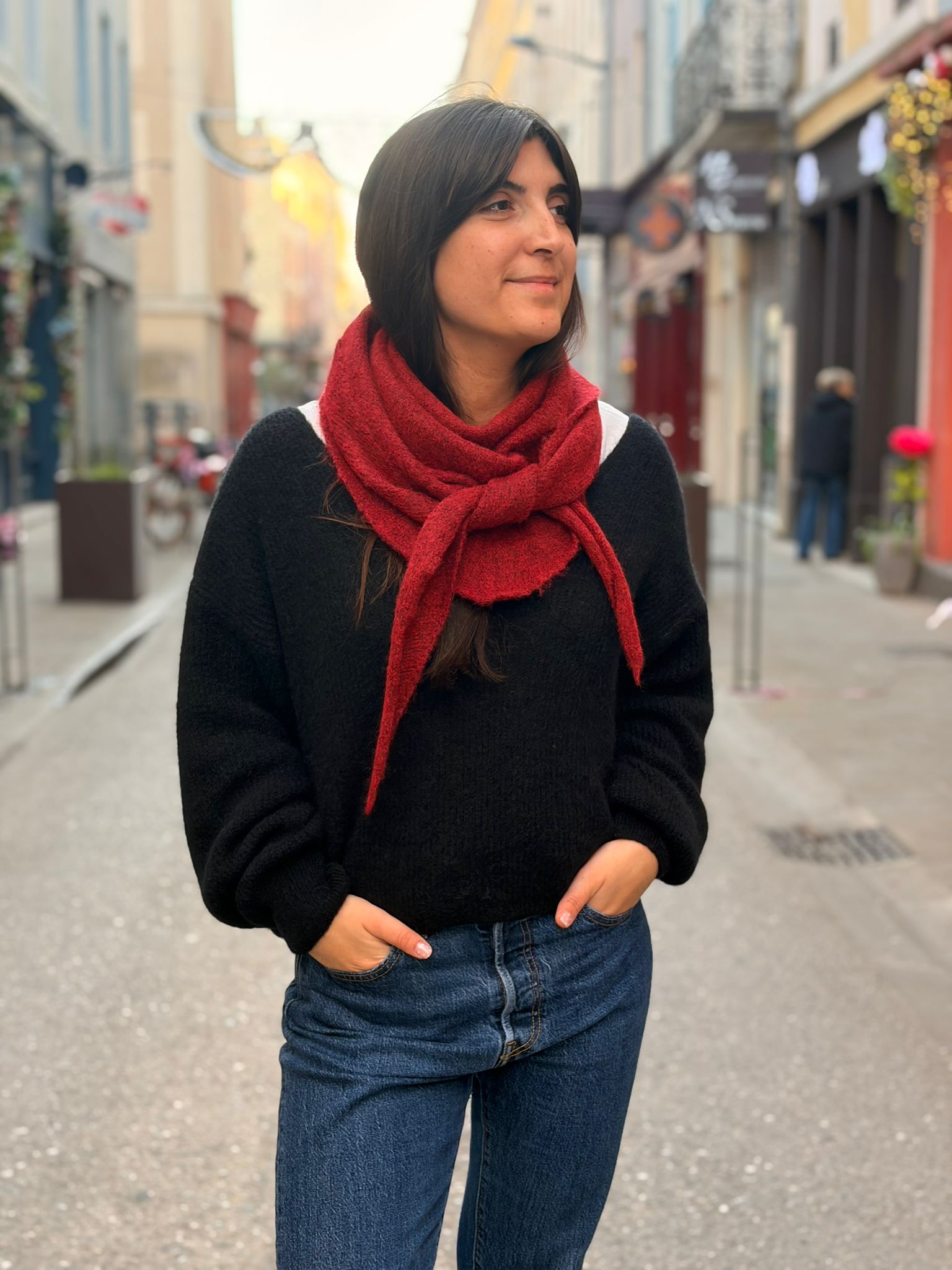 Écharpe rouge bordeaux – Douce et élégante Le Vestiaire de Charline