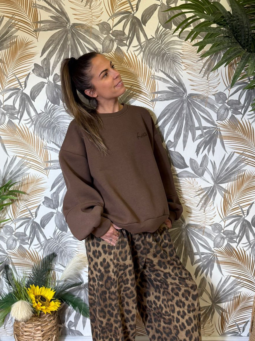 Pull Amour ❤️ Marron Le Vestiaire de Charline