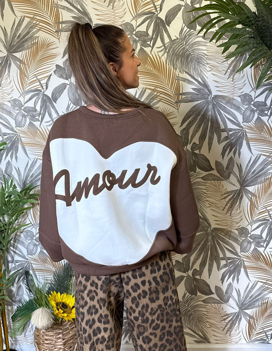 Pull Amour ❤️ Marron Le Vestiaire de Charline