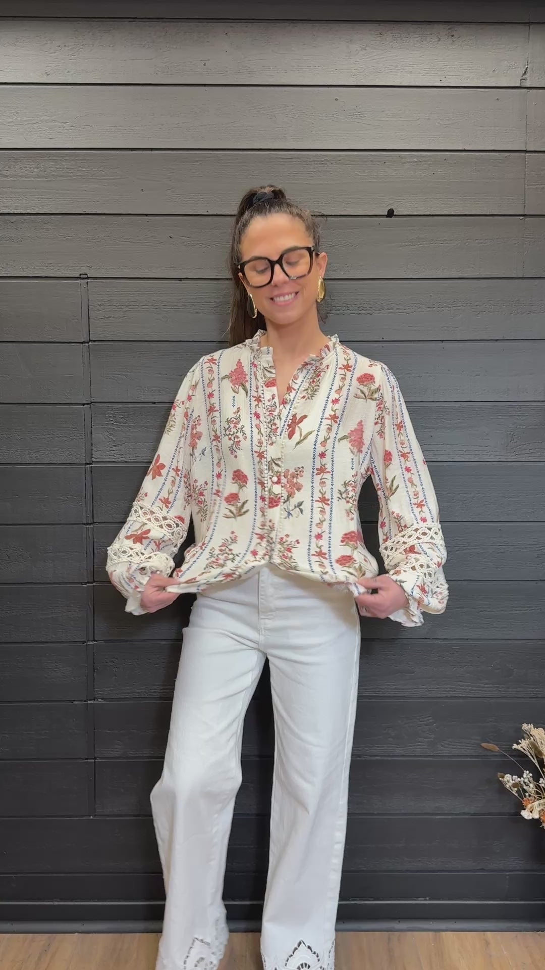 Chemise fleurie – blouse fluide esprit bohème