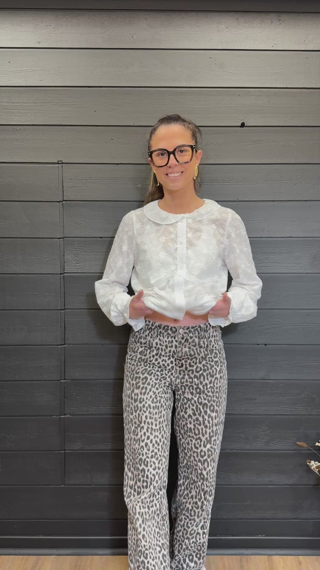 Chemise blanche brodée – coton naturel